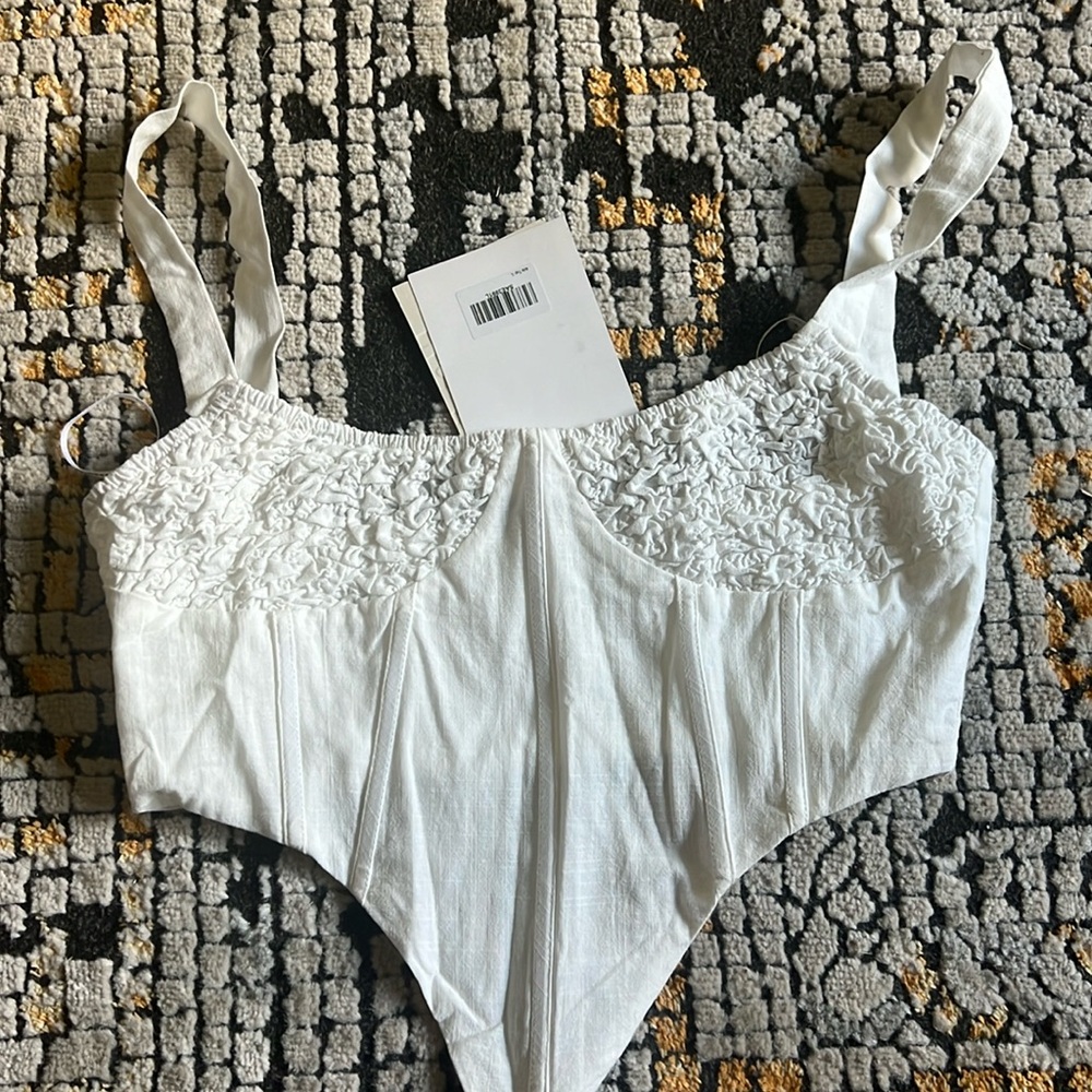 White floral corset